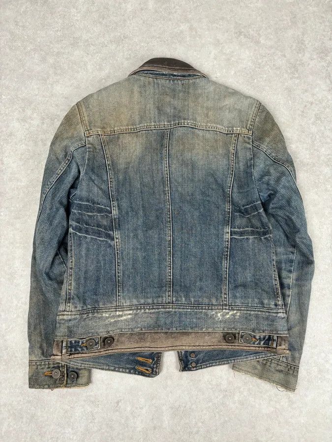 Dolce & Gabbana AW2003 Dolce & Gabbana Layered Leather & Faded Denim Jacket Size US M / EU 48-50 / 2 - 5 Thumbnail
