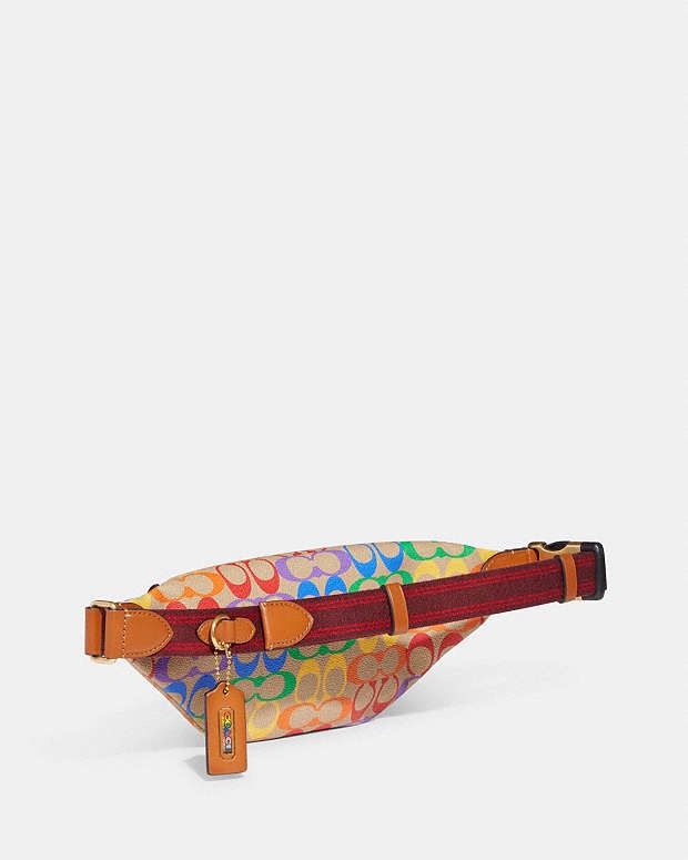 Coach Coach Charter Belt Bag 7 In Rainbow Signature Canvas Size ONE SIZE - 3 Thumbnail