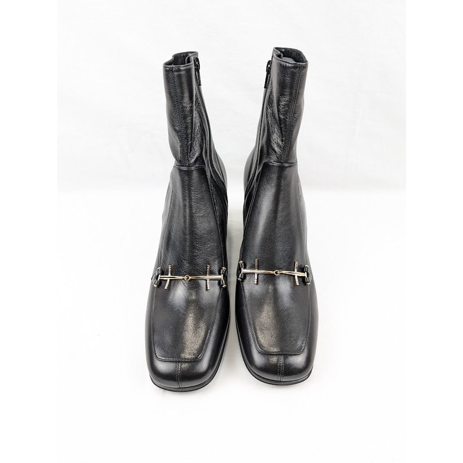 Saint Laurent Paris o1rshd1 Beau 75 Horsebit Boots in Black Size US 9 / EU 42 - 13 Thumbnail