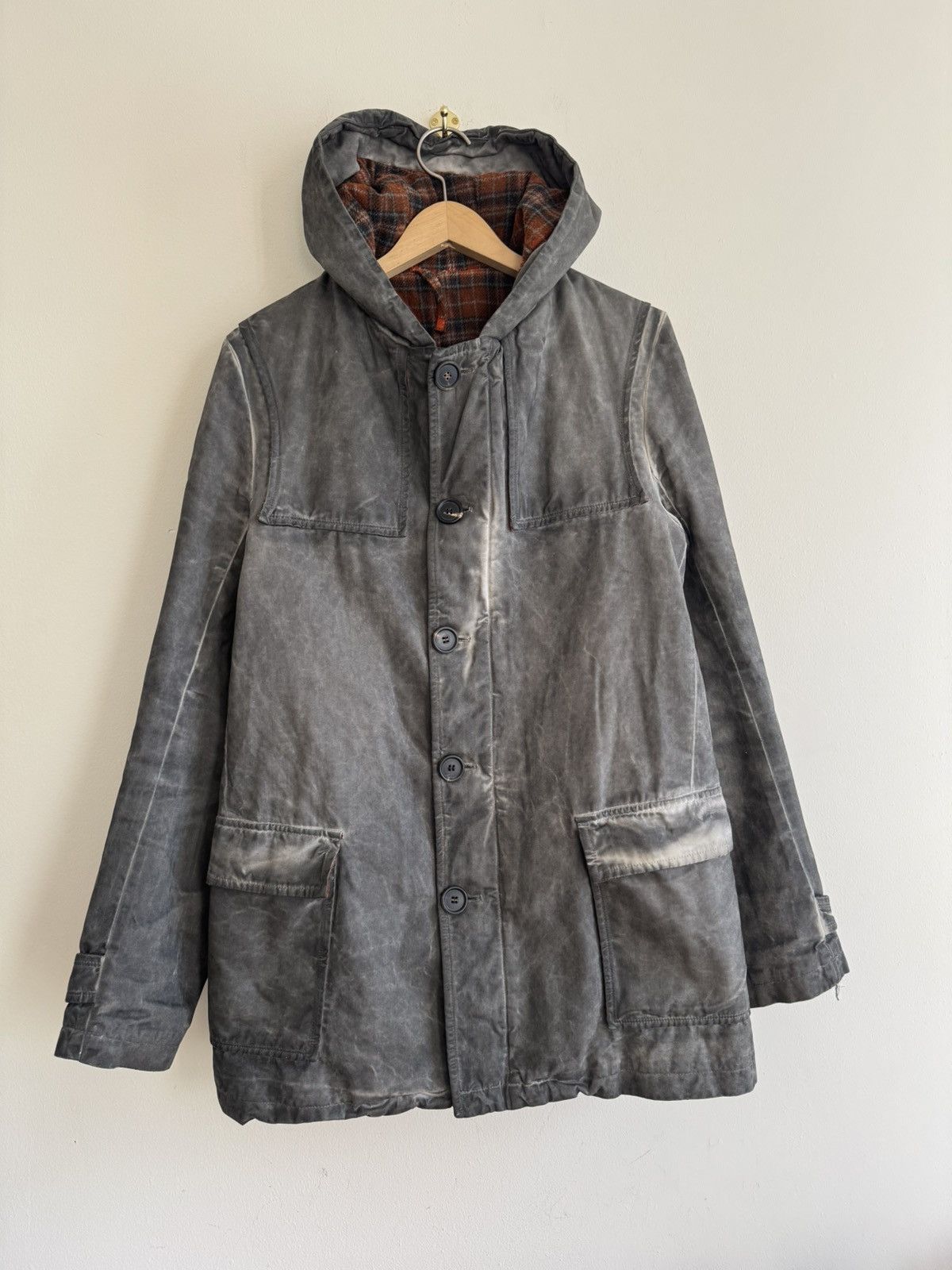 Our Legacy × Vintage Liquid Garment-Dye Natural Faded Workwear Jacket Lined Italy Size US M / EU 48-50 / 2 - 1 Thumbnail