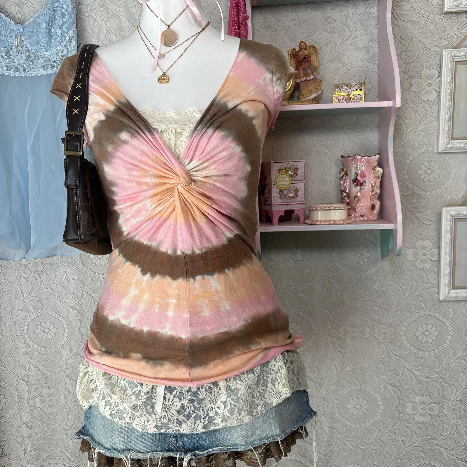 Other y2k tie die pink stretchy tank top Size M / US 6-8 / IT 42-44 - 4 Thumbnail