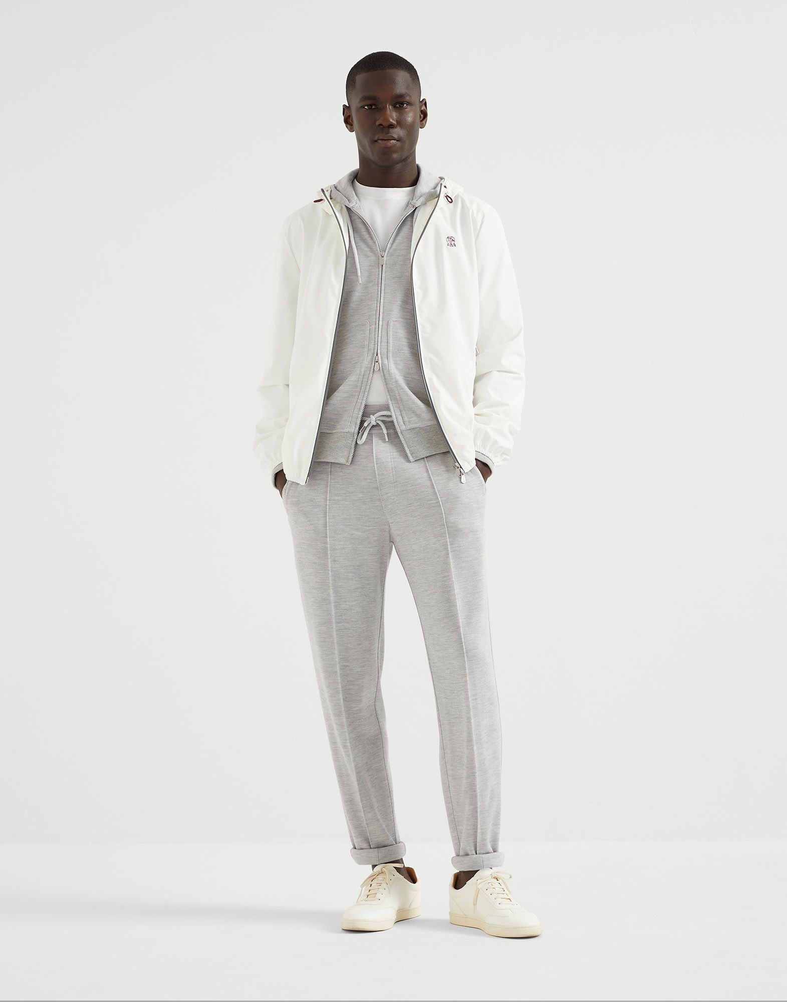 Brunello Cucinelli o1la1rc1a0326 Water-Resistant Jacket in White Size US L / EU 52-54 / 3 - 4 Thumbnail