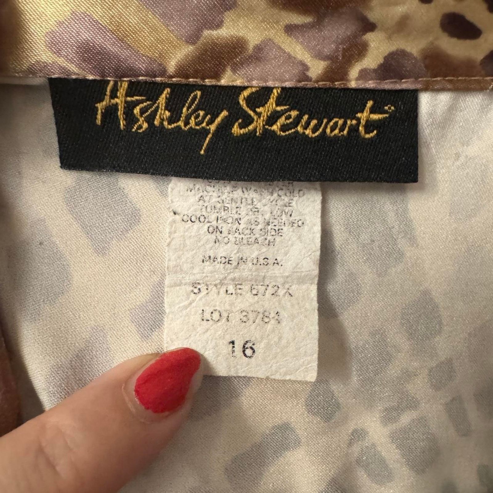 Other Silky Brown Snake Vibes Abstract Animal Print Wrap Blouse Size XL / US 12-14 / IT 48-50 - 5 Thumbnail