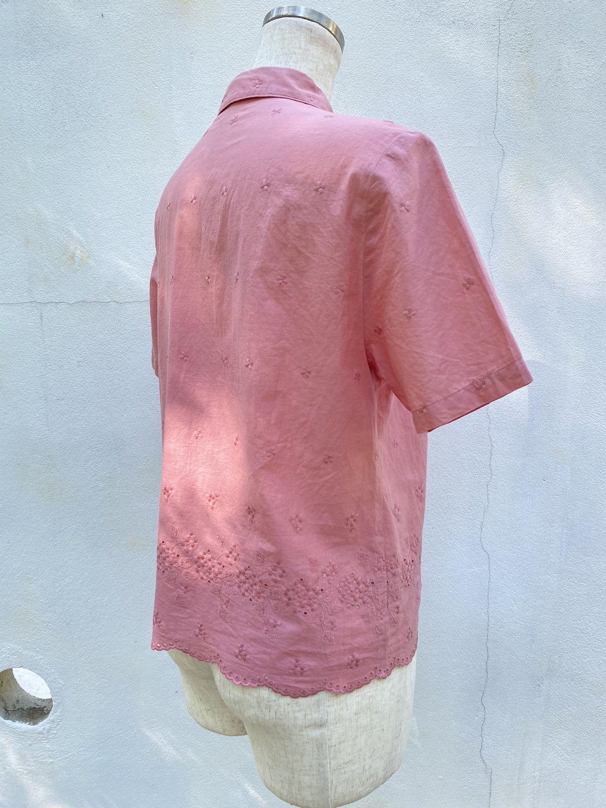 Nina Ricci Nina Ricci Pink Floral Short Sleeve Shirt Size ONE SIZE - 10 Thumbnail