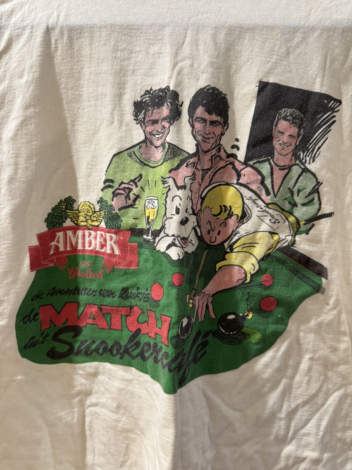 Other Vintage 90s Snooker Tin Tin Tshirt Size US XL / EU 56 / 4 - 2 Thumbnail