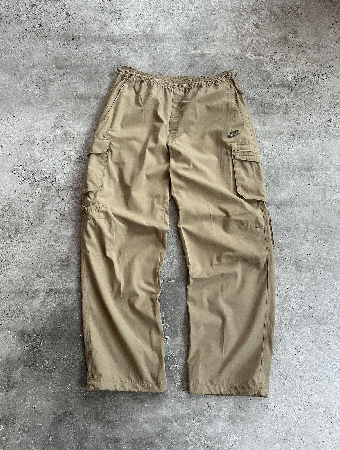 Vintage Vintage Y2K Nike Drill Nylon Cargo Pants Embroidered Logo Size US 36 / EU 52 - 2 Thumbnail