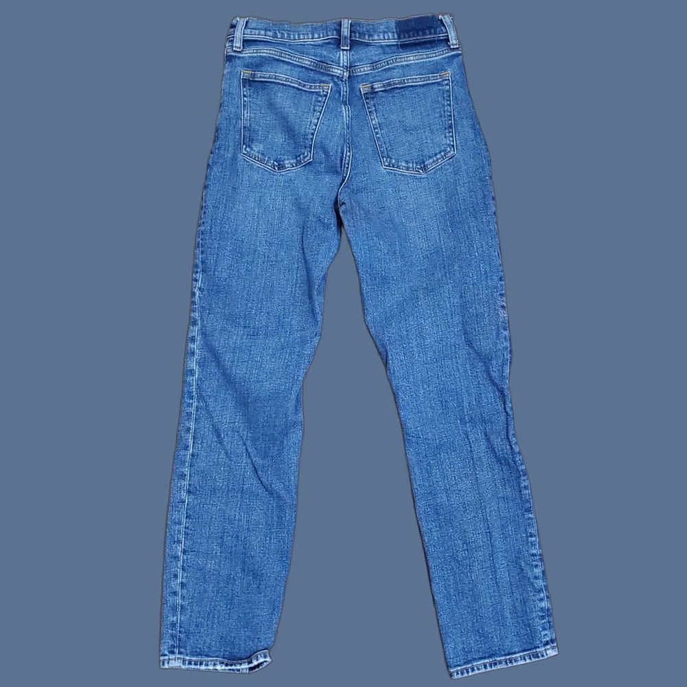 Abercrombie & Fitch Abercrombie & Fitch Jeans The Mom High Rise Womens 4 Long Blue Ripped Knee 27 Size 27" / US 4 / IT 40 - 1 Thumbnail