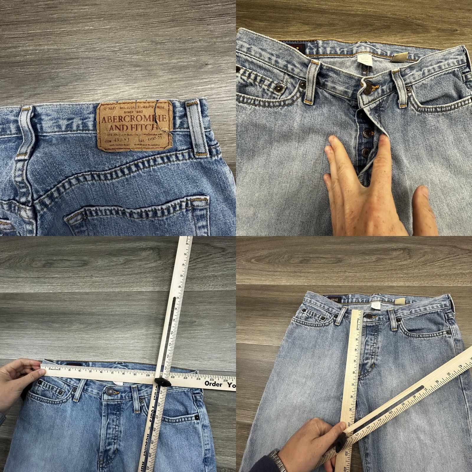Abercrombie & Fitch VINTAGE Abercrombie & Fitch Jeans Womens 28x32 Low Rise Flare Bootcut USA 90s Size 28" / US 6 / IT 42 - 8 Thumbnail