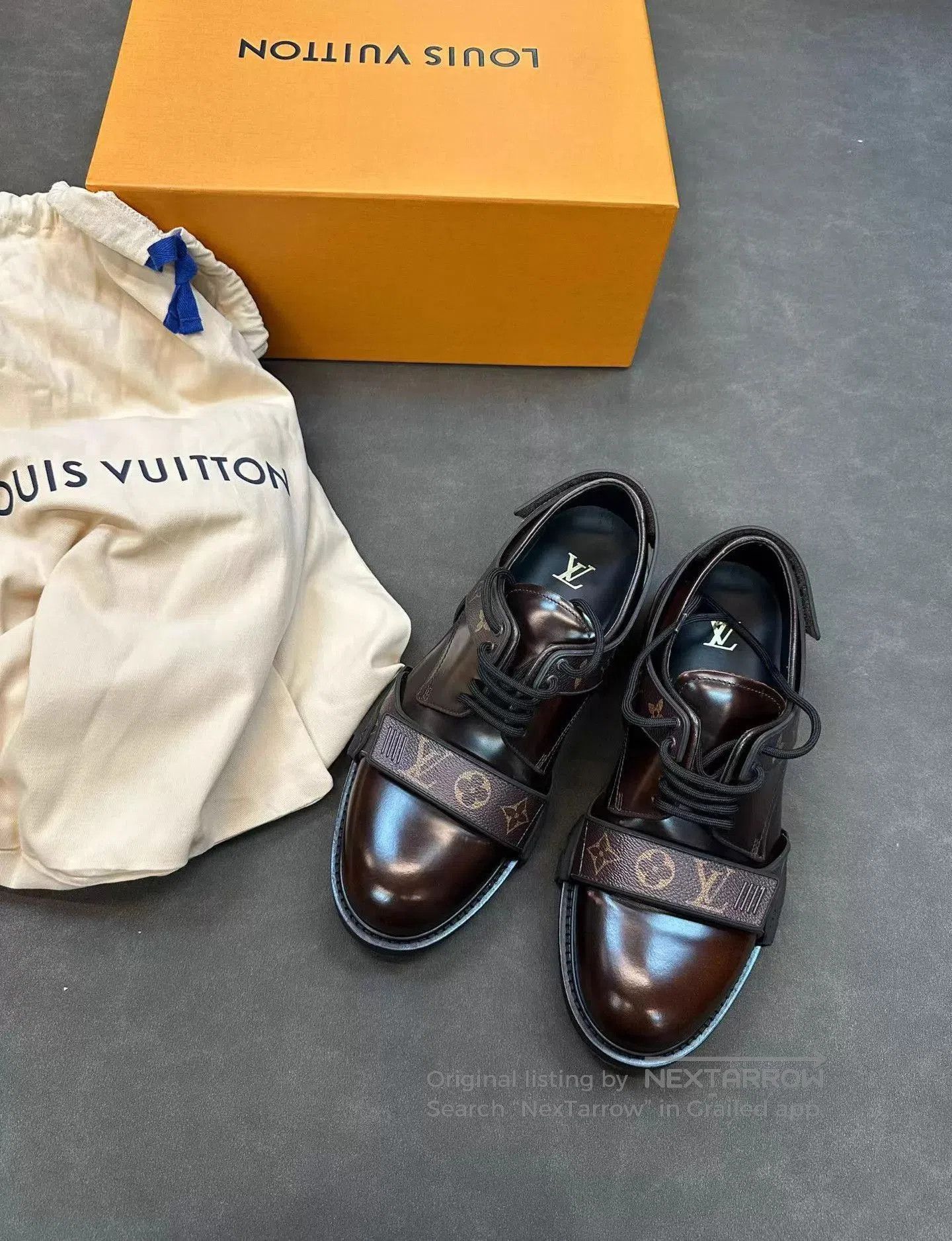Louis Vuitton Brown Leather Formal Lace-Up Shoes Size 9. Size US 9 / EU 42 - 1 Thumbnail