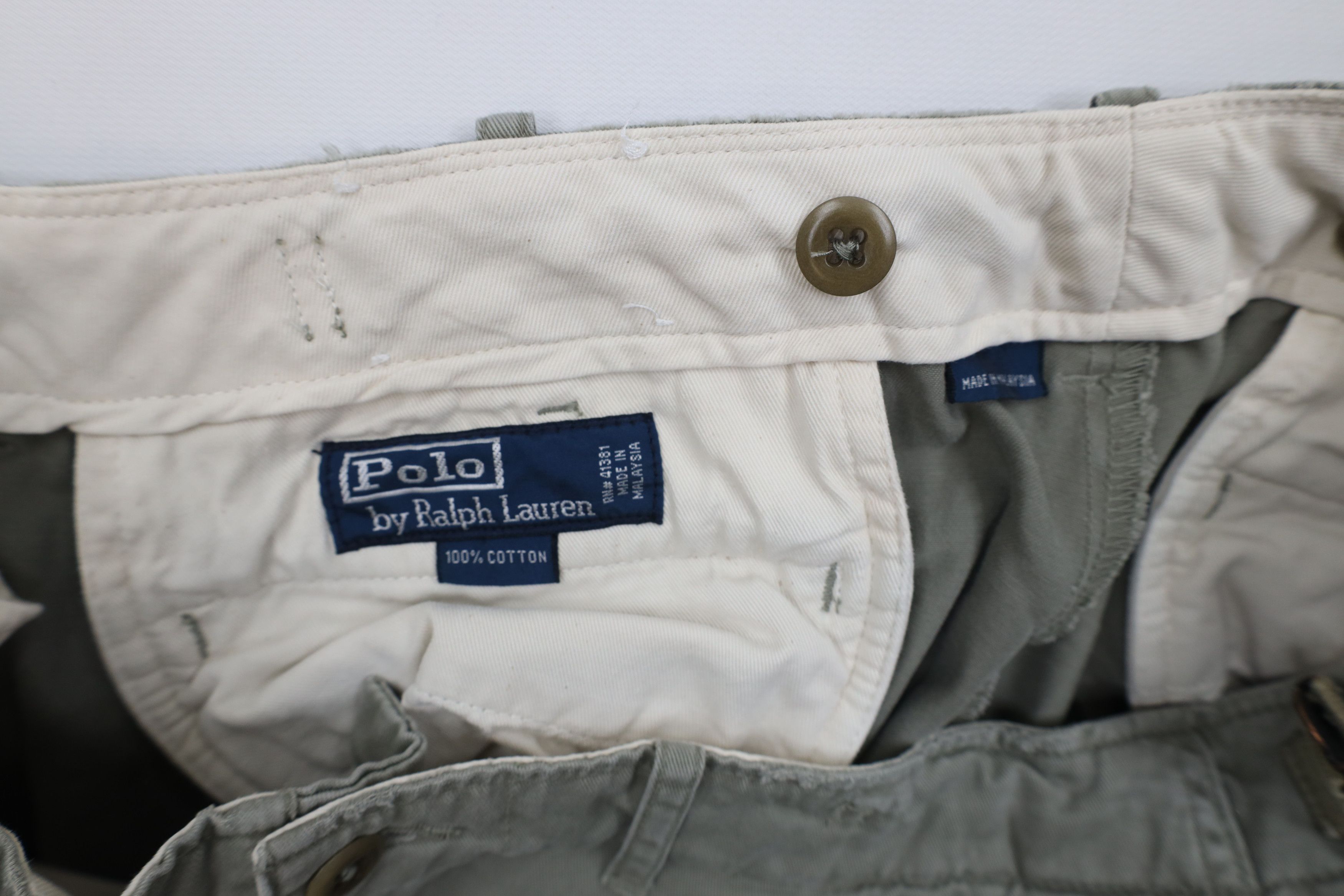 Ralph Lauren Vintage 90s Ralph Lauren Wide Leg Pants Trousers Green Size US 36 / EU 52 - 8 Thumbnail