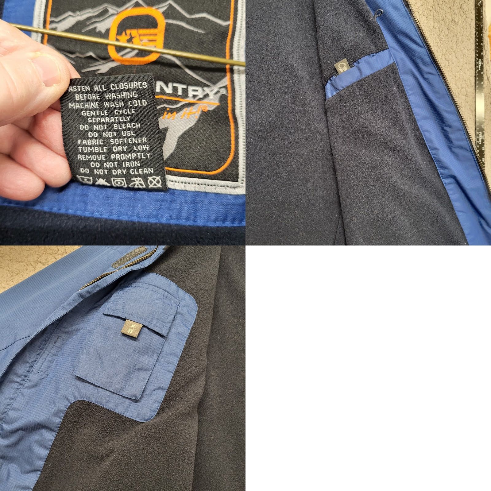 Free Country Free Country Windbreaker Coat Mens Large Blue Zip Hood Water Resistant Jacket/Coat Size US L / EU 52-54 / 3 - 9 Thumbnail