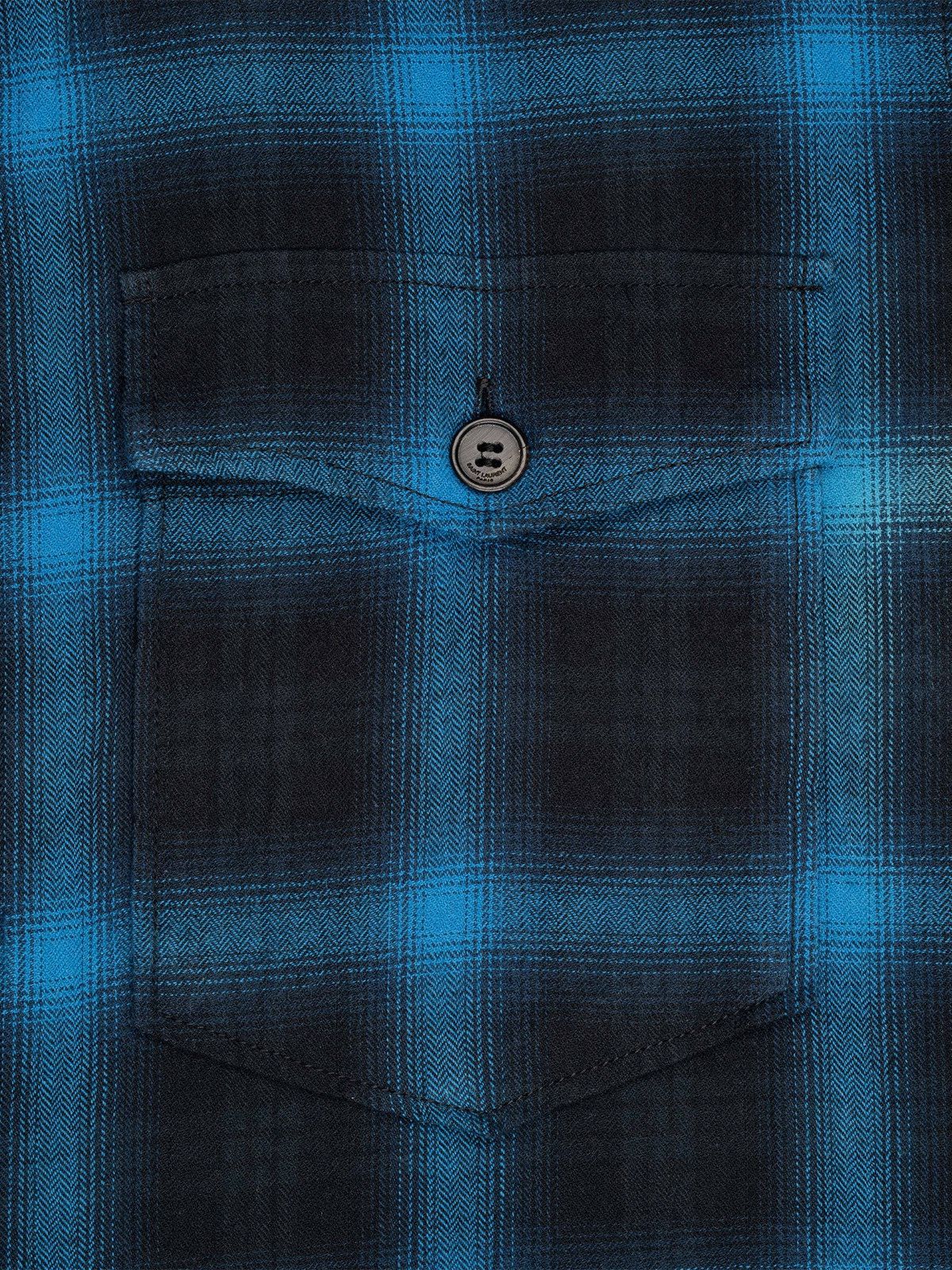 Yves Saint Laurent Saint Laurent flannel checked button-up shirt Size US M / EU 48-50 / 2 - 2 Thumbnail