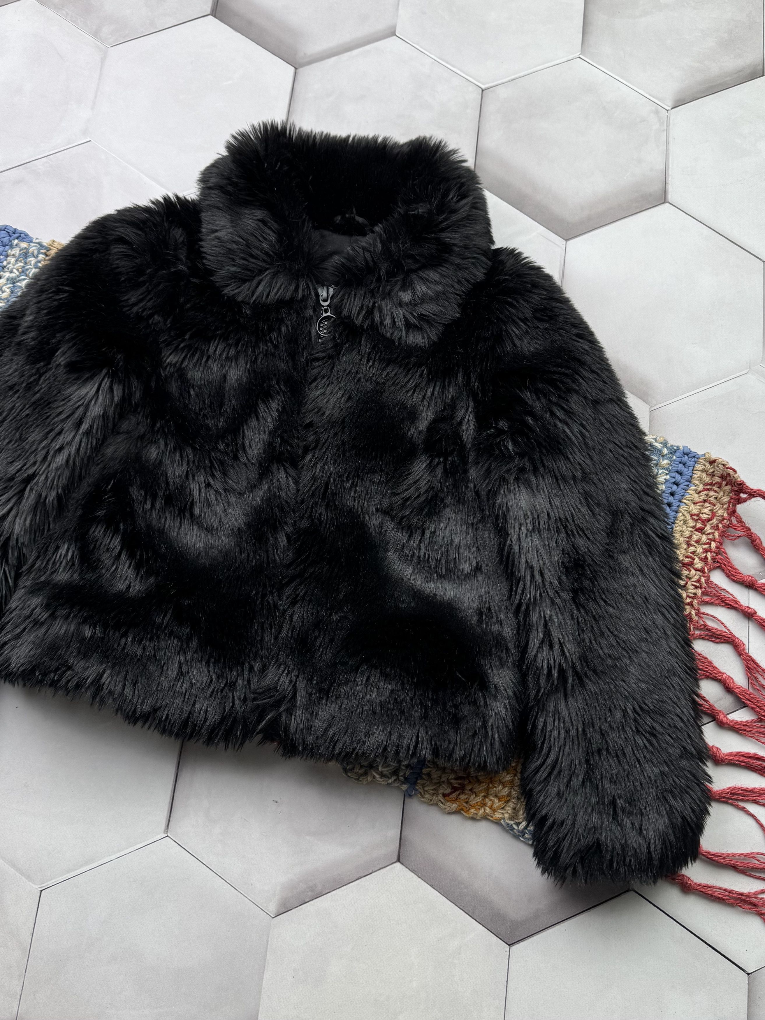 Vintage Vintage Cropped Faux Fur Jacket (E4) Size S / US 4 / IT 40 - 3 Thumbnail