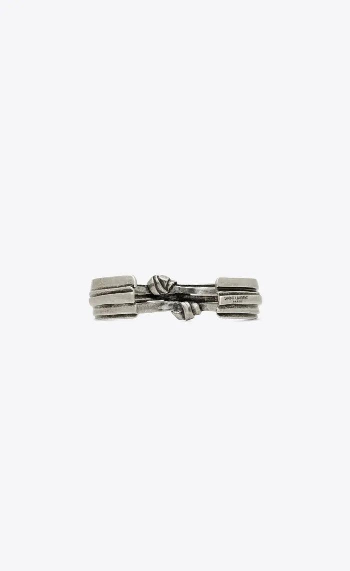 Saint Laurent Paris o1la1rc1a1025 Size: L / Triple Knot Bracelet in Silver Size ONE SIZE - 2 Thumbnail