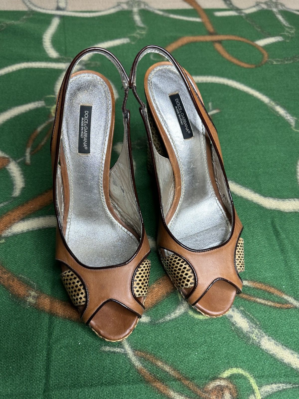 Dolce & Gabbana Dolce & Gabbana Vintage Snakeskin Leather Platform Size 39 Size US 8 / IT 38 - 6 Thumbnail