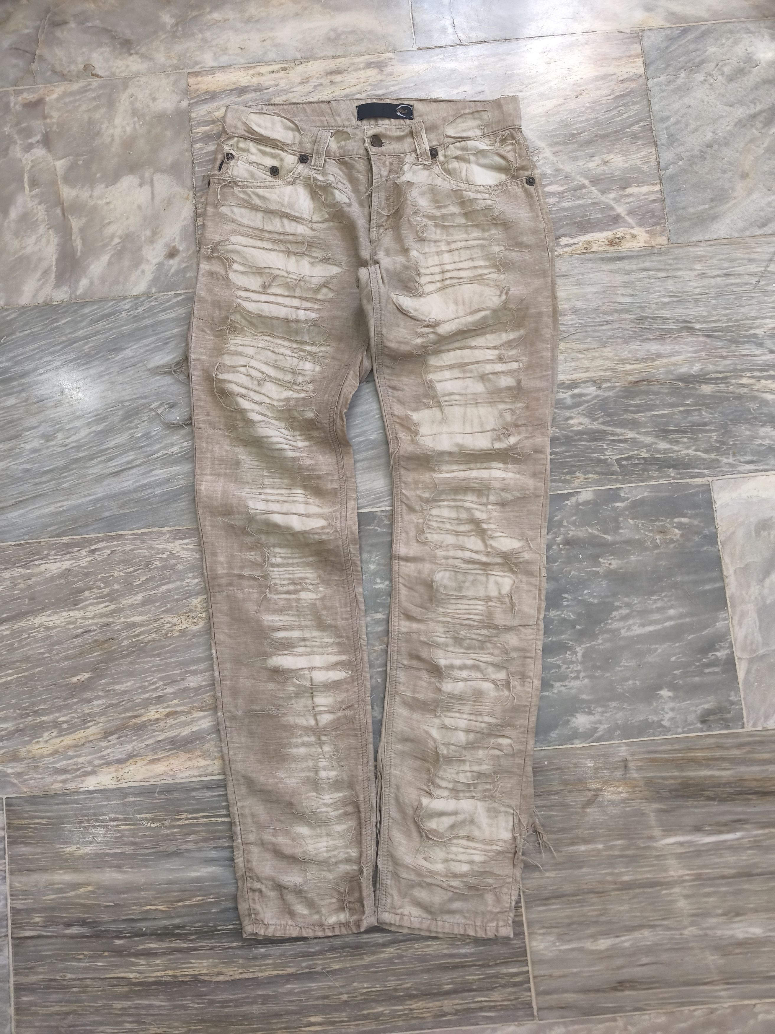 Just Cavalli JUST CAVALLI DISTRESSED DOUBLE LAYER DIE DYE JEANS 2000S Size US 31 - 1 Thumbnail