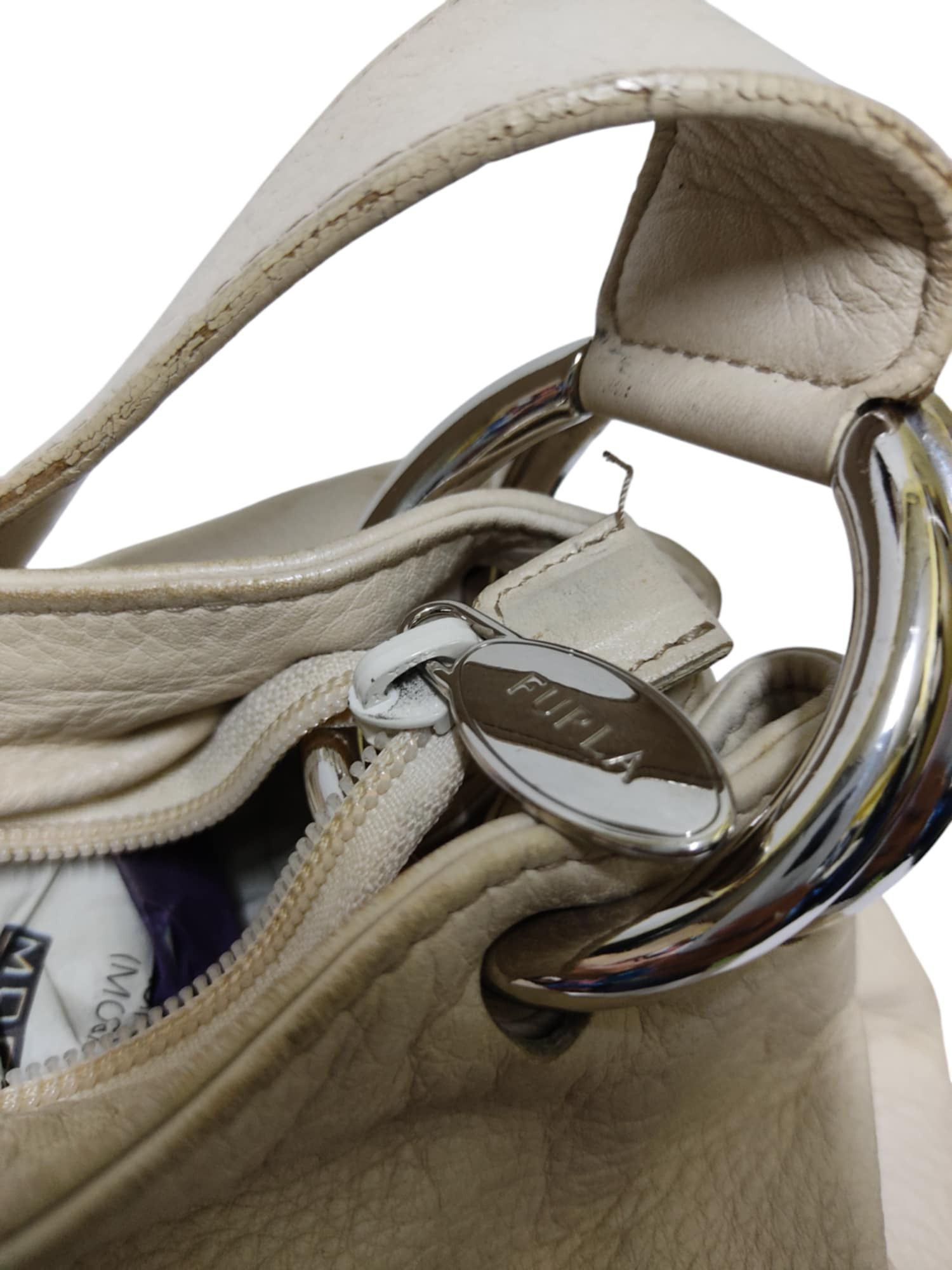 Furla FURLA WHITE LEATHER SHOULDER BAG Size ONE SIZE - 11 Thumbnail