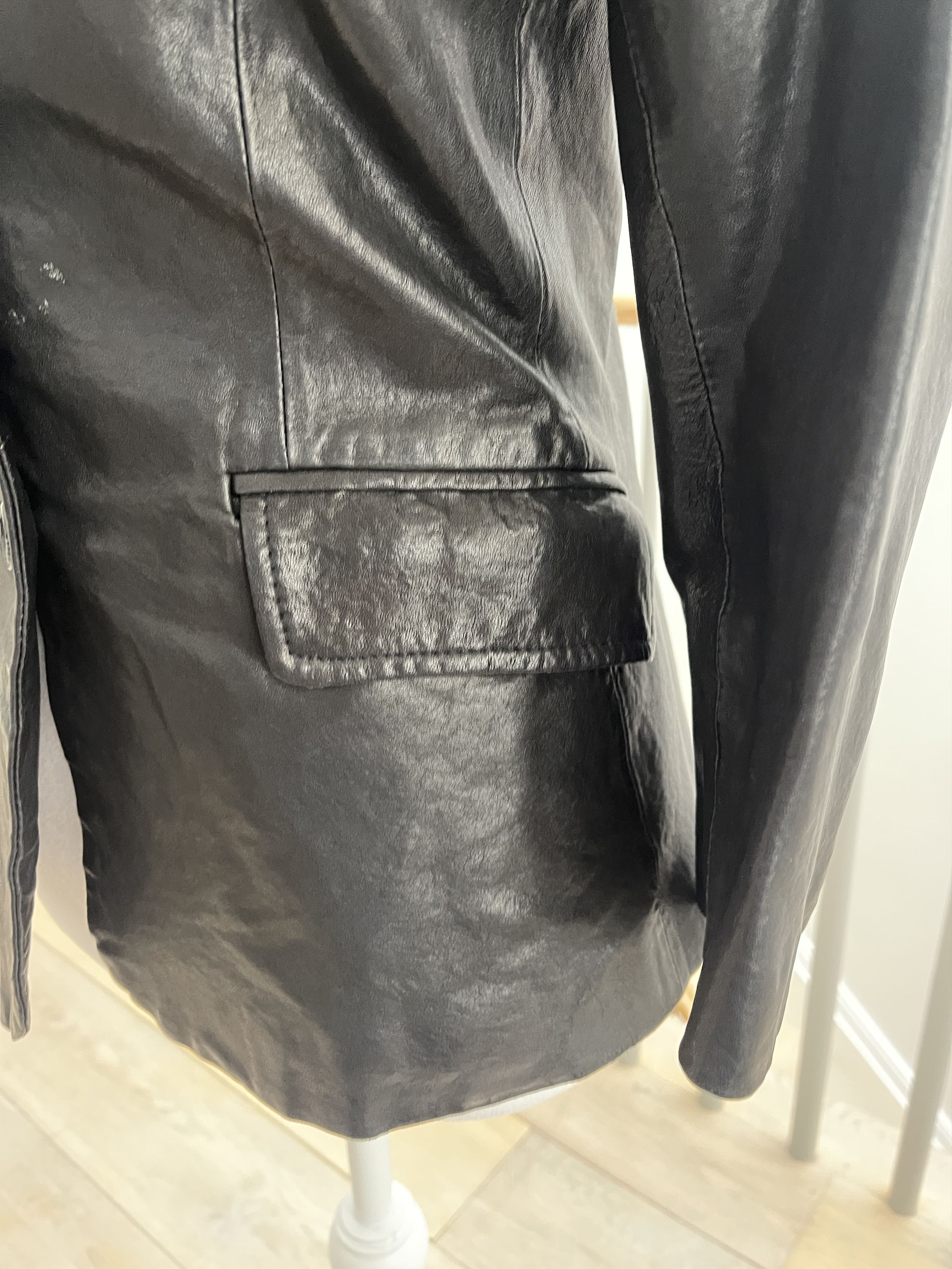 Elizabeth and James Leather Blazer Size XS / US 0-2 / IT 36-38 - 3 Thumbnail