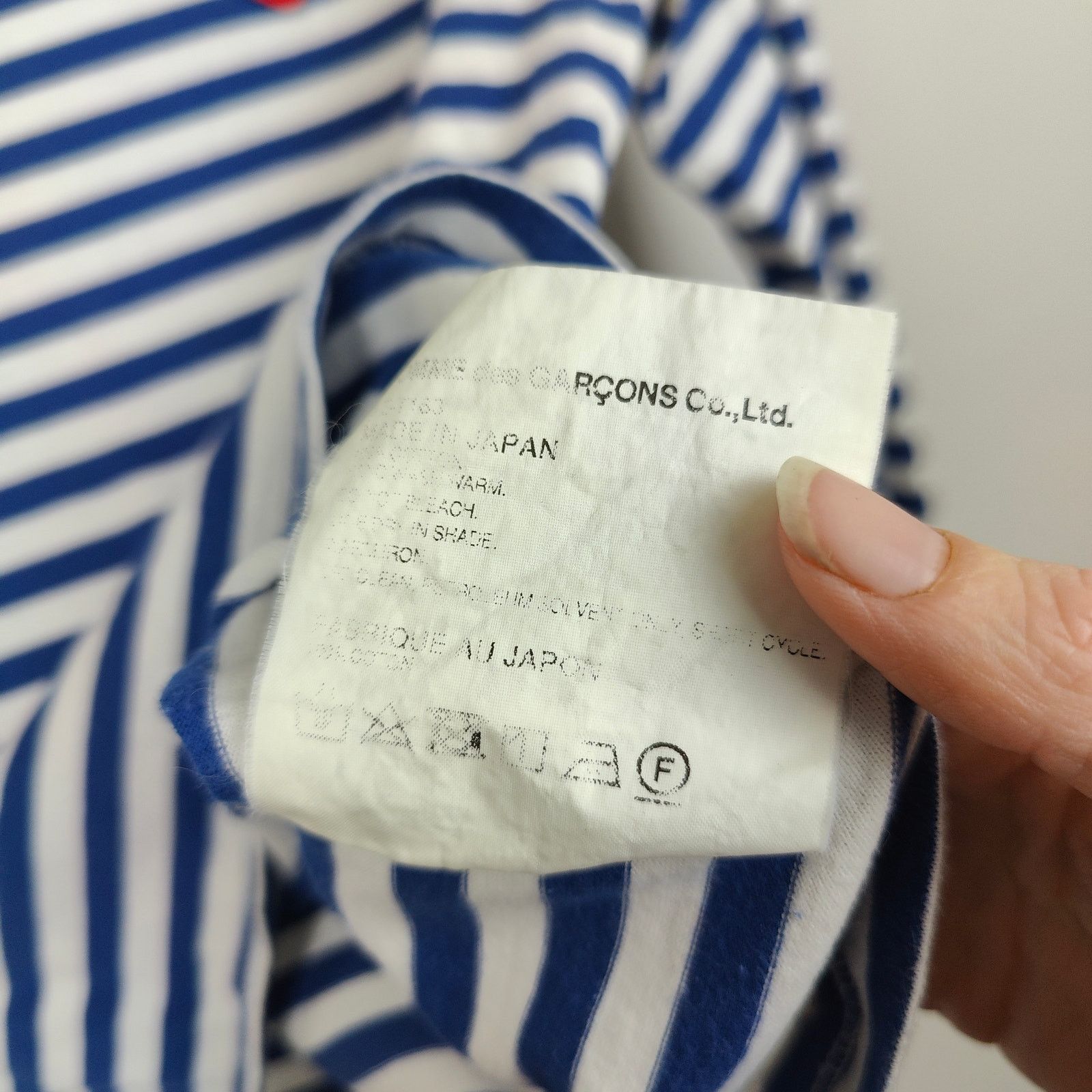 Comme des Garcons PLAY Play Comme des Garcons Striped Top Womens Medium Blue White Size M / US 6-8 / IT 42-44 - 9 Thumbnail