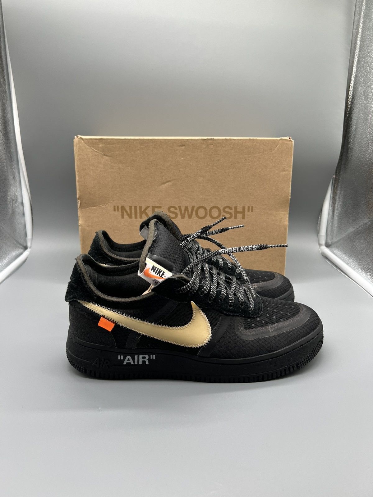 Nike × Off-White Nike x Off-White Air Force 1 Black Size US 9.5 / EU 42-43 - 3 Thumbnail