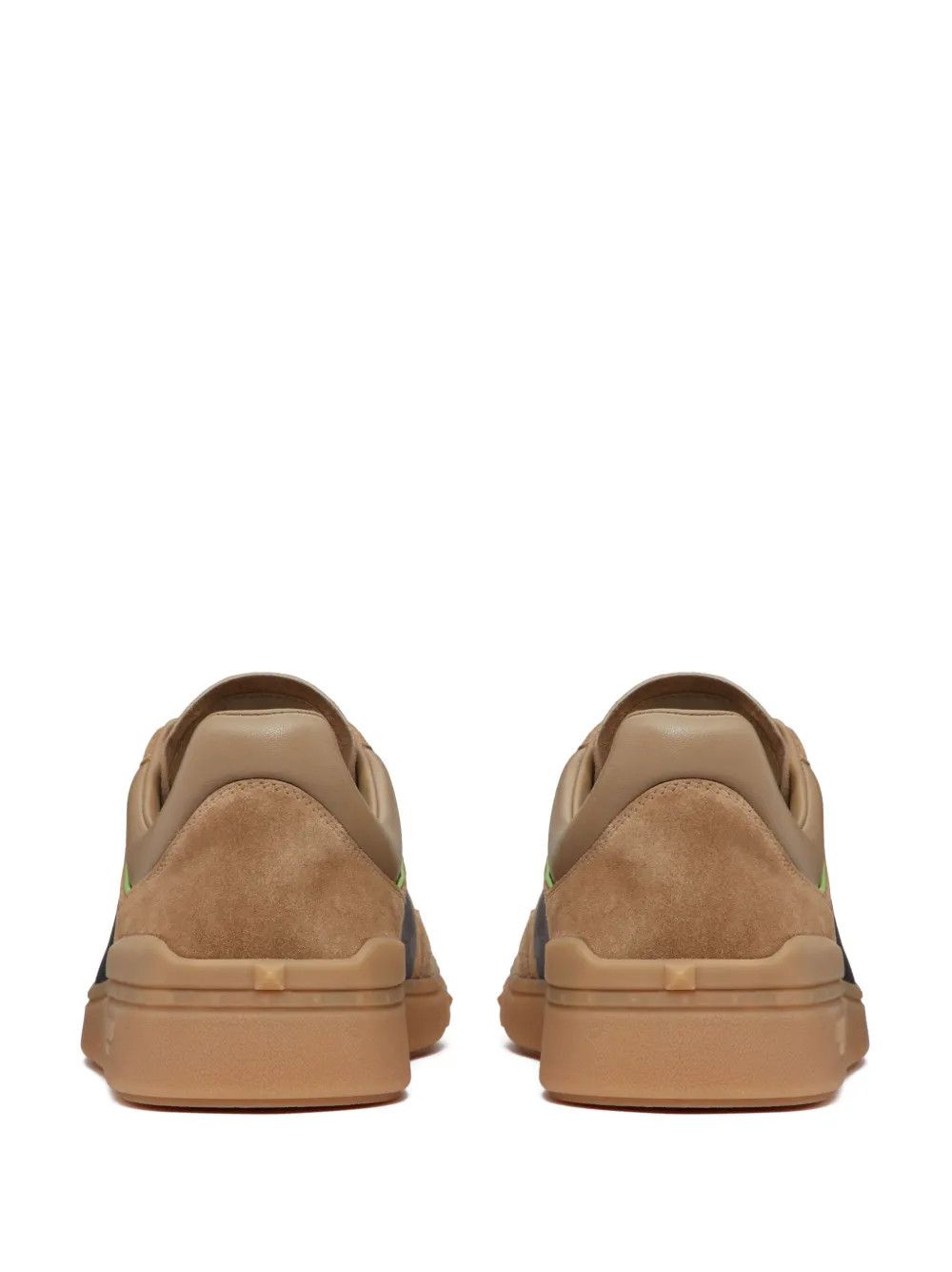 Valentino o1y0525 Logo Leather Low-Top Sneakers in Beige/Black Size US 9 / EU 42 - 4 Thumbnail