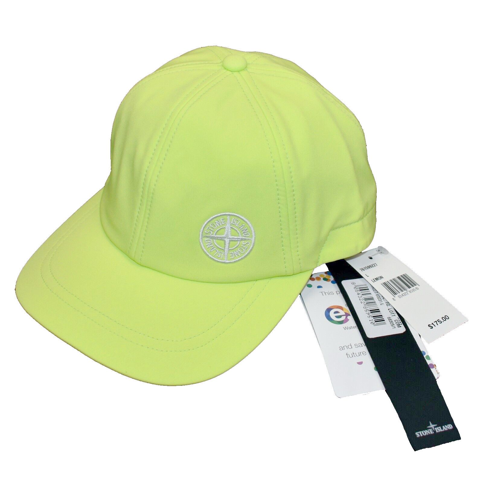 Stone Island NEW $175 Stone Island Basbell Hat! L Greenish Yellow (Lemon) Size ONE SIZE - 1 Thumbnail