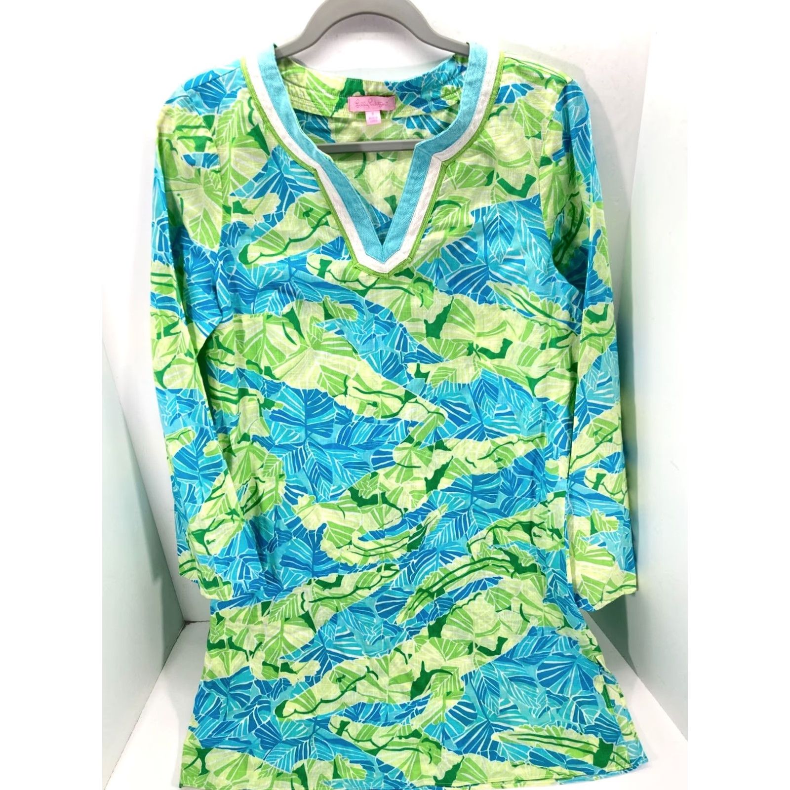 Lilly Pulitzer Lilly Pulitzer Tunic Shift Dress Small Multicolor Crocodile 3/4 Sleeve Preppy Shirt Womens Dress Size S / US 4 / IT 40 - 5 Thumbnail