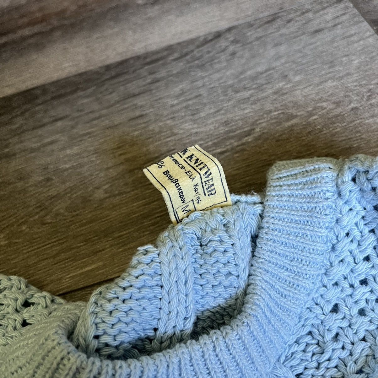 Vintage Vintage 1990s Greek Knitwear Cable Knit Fisherman Sweater Size US M / EU 48-50 / 2 - 6 Thumbnail