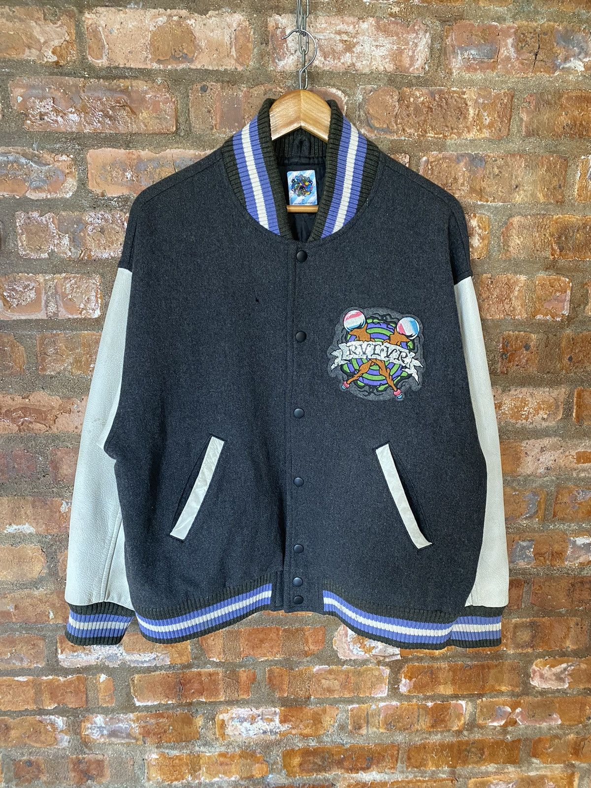 PHENOMENON AW02 REVOLVER murakami floral varsity leather jacket Size US M / EU 48-50 / 2 - 9 Thumbnail
