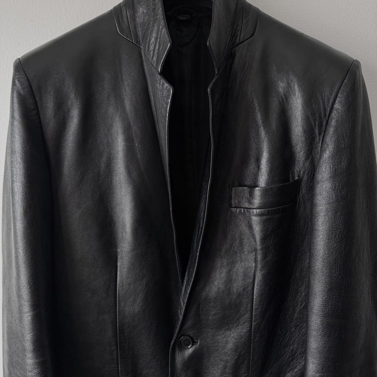 Helmut Lang Helmut Lang 1990’s Black Leather Blazer Jacket Size US M / EU 48-50 / 2 - 4 Thumbnail