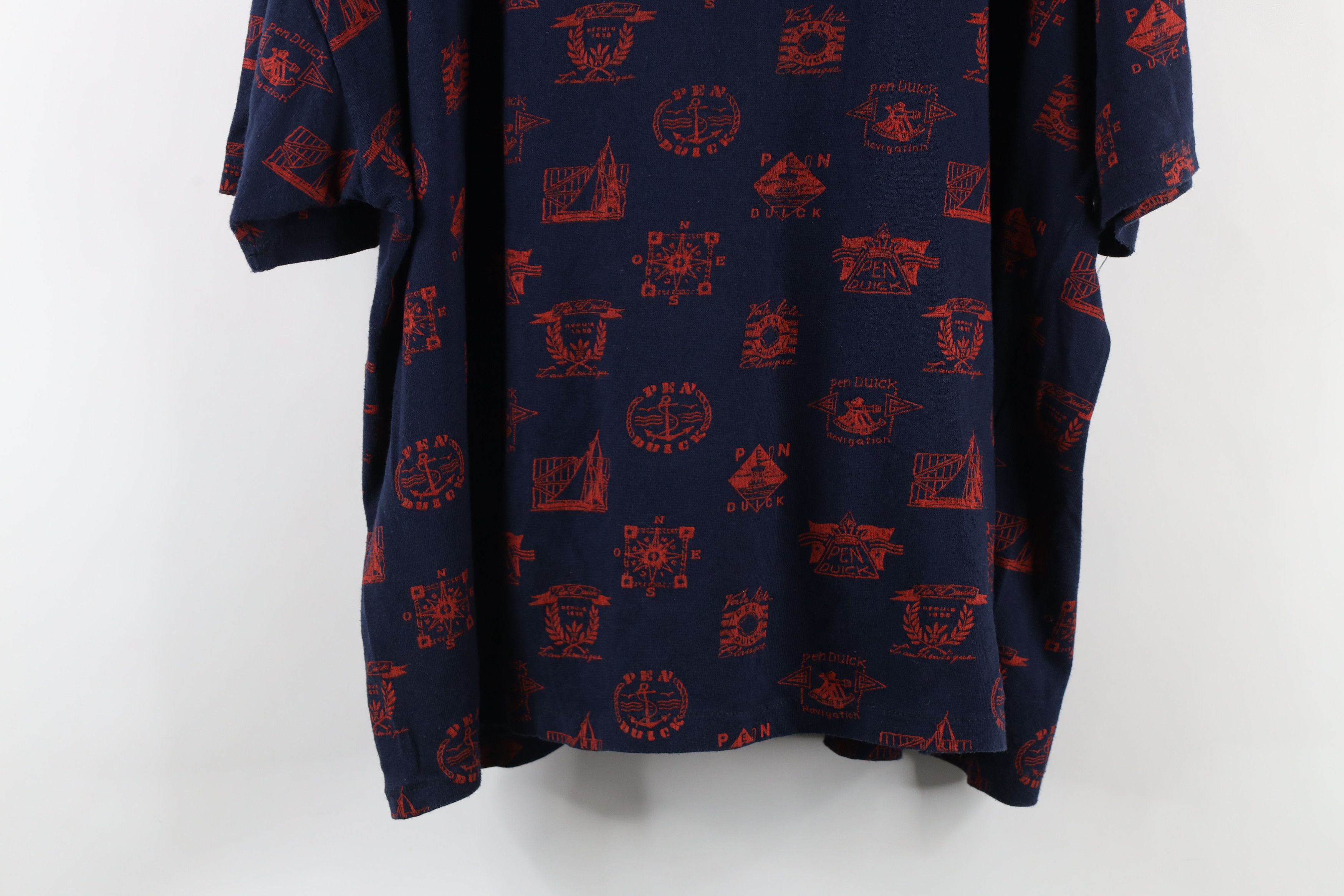 Vintage Vintage 90s Eric Tabarly Sailing All Over Print T-Shirt Size US XL / EU 56 / 4 - 10 Thumbnail