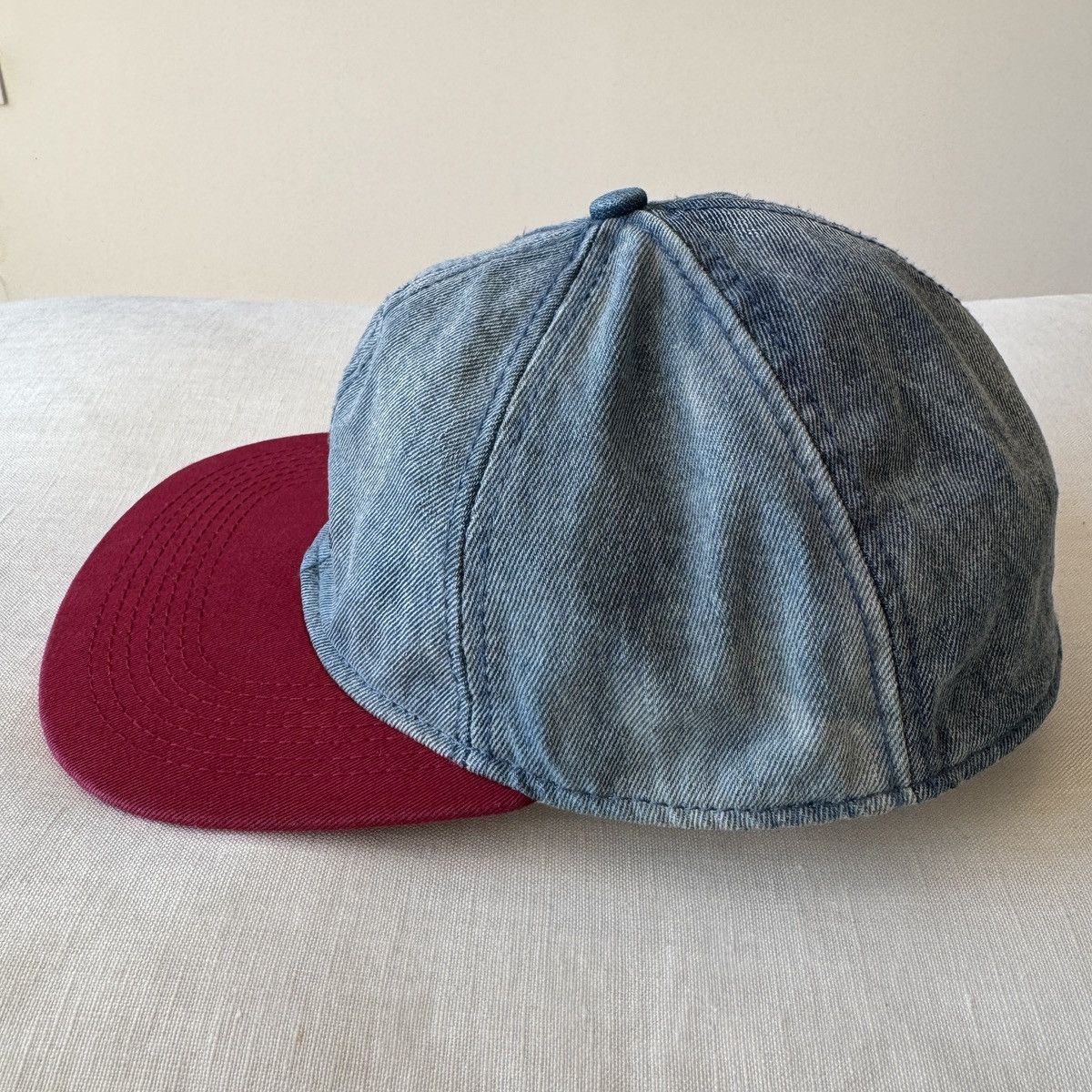 Supreme SUPREME DENIM 6 PANEL CAP CURSIVE LOGO EMBROIDERED Size ONE SIZE - 4 Thumbnail
