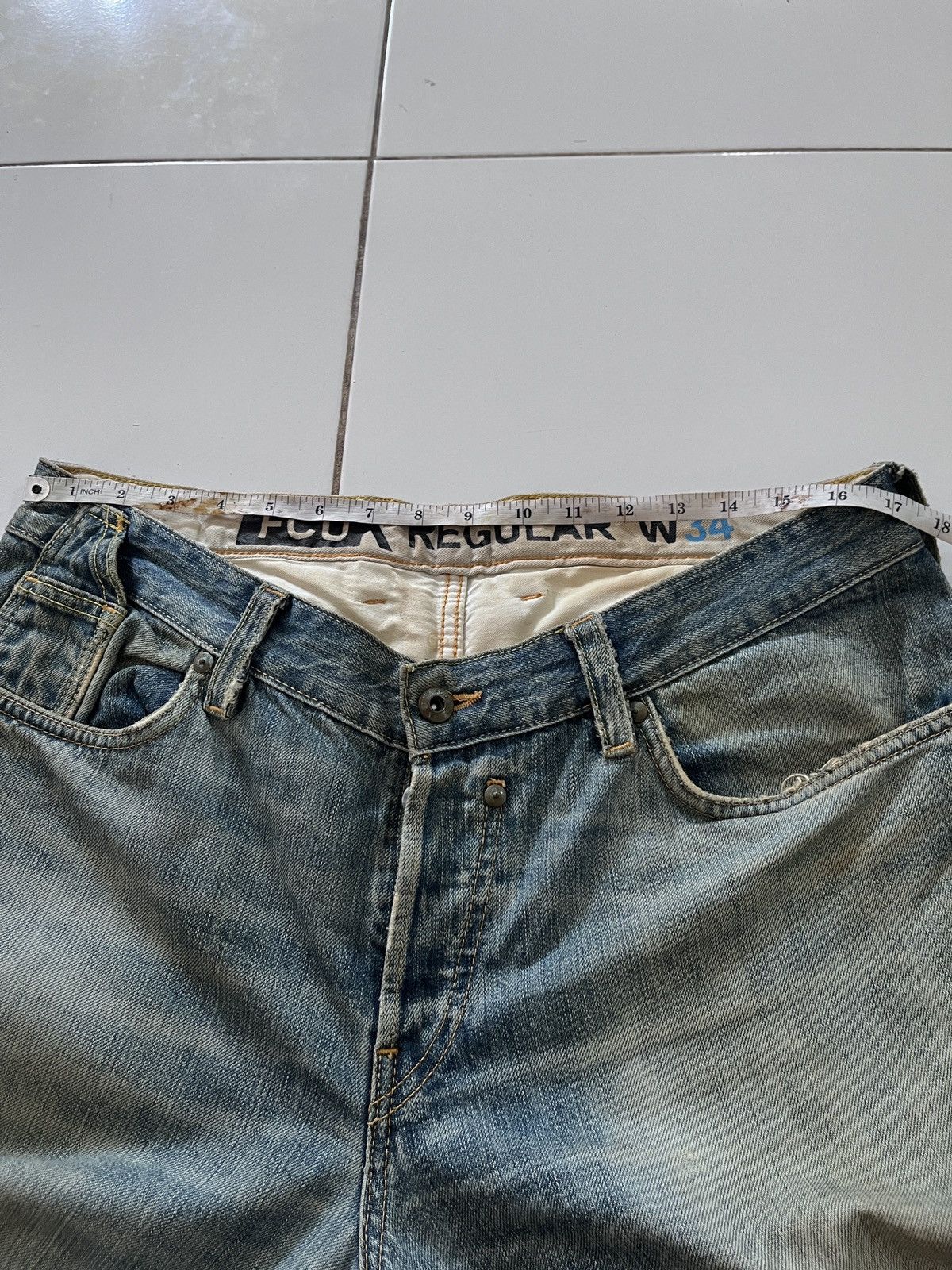 FCUK JAPANESE FCUK FADED JEANS Size US 34 / EU 50 - 13 Thumbnail