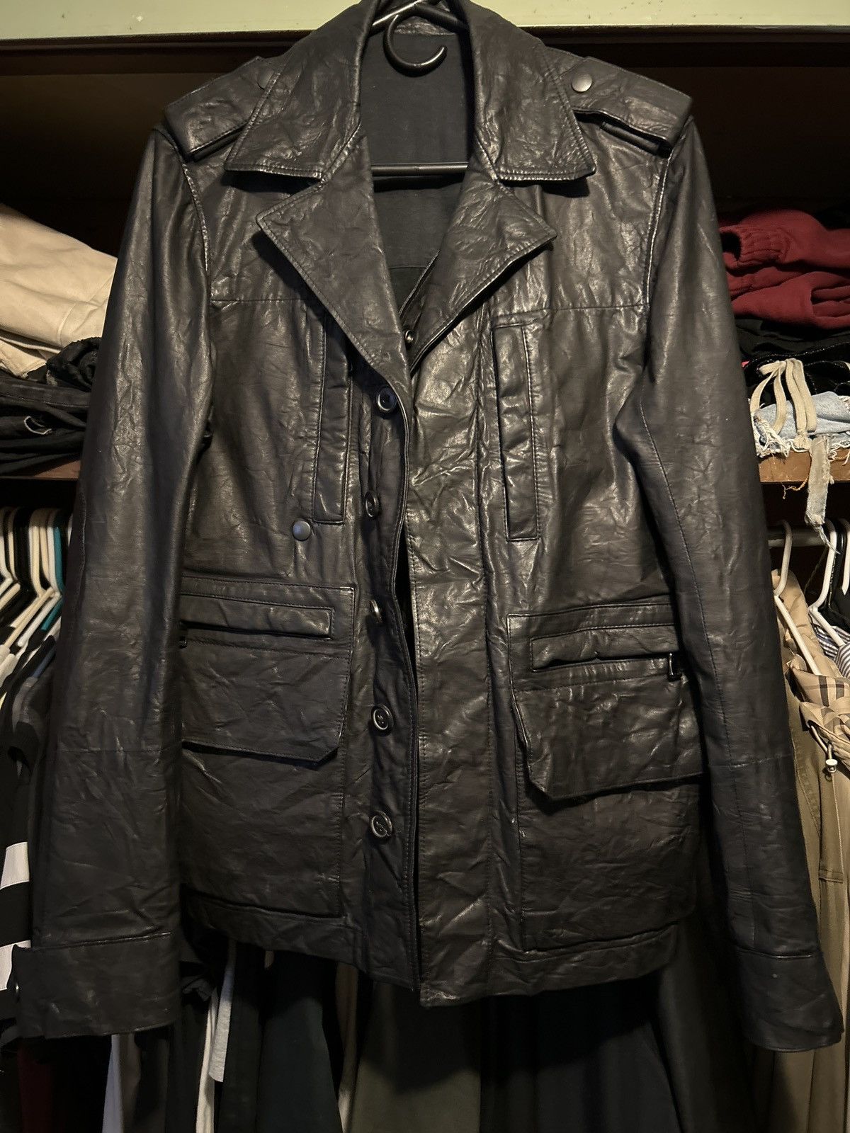 SS10 Balmain By Cristophe Decarnin M65 Leather Jacket