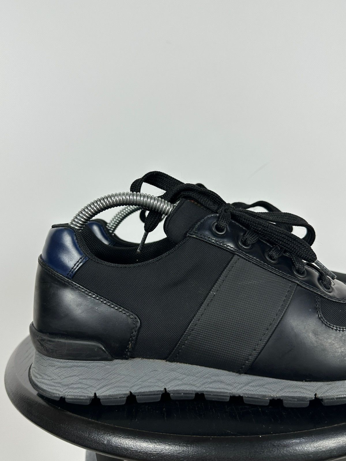 Prada Matchrace Black Leather Sneakers
