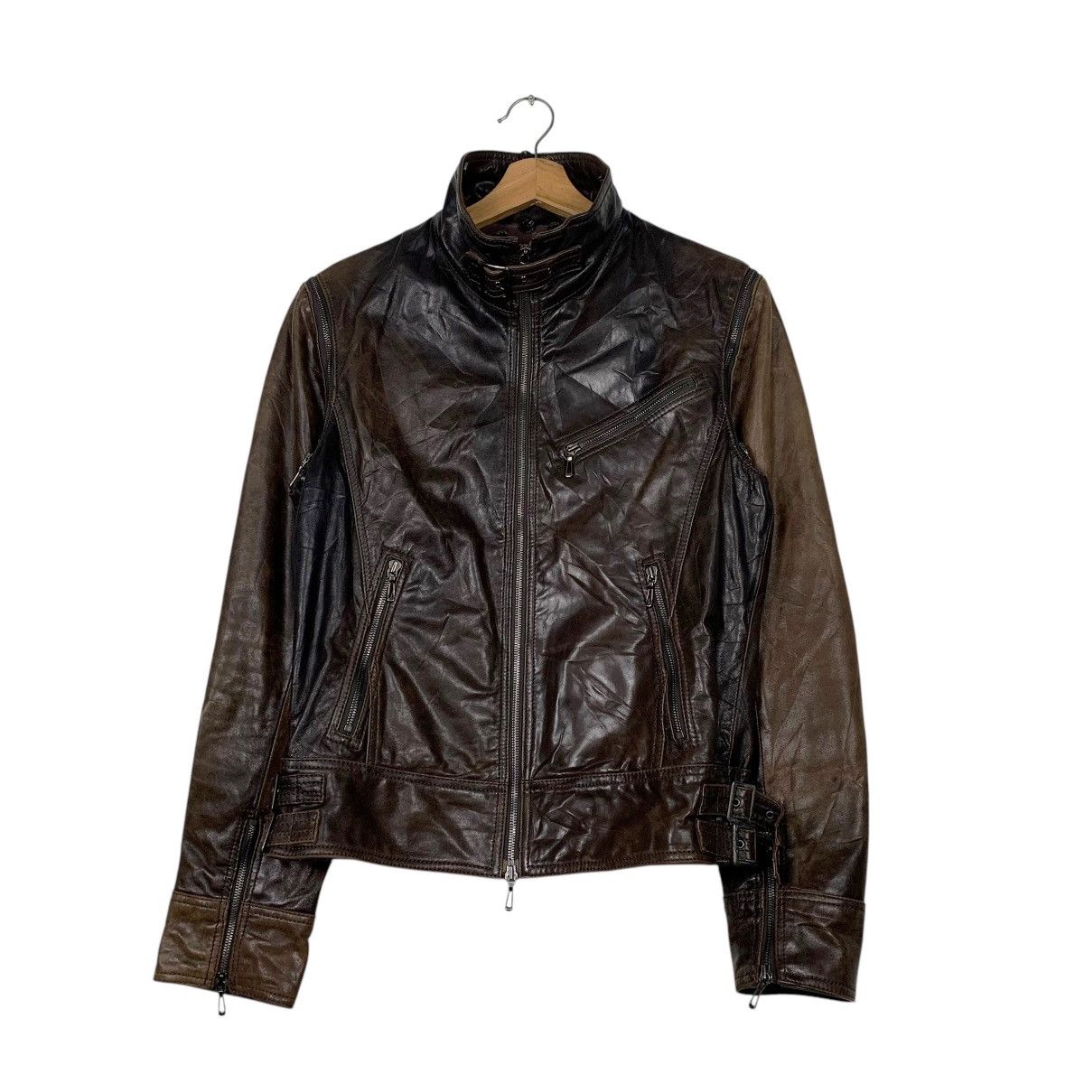 Tete Homme Tete Homme Biker Leather Jacket Size US S / EU 44-46 / 1 - 1 Thumbnail