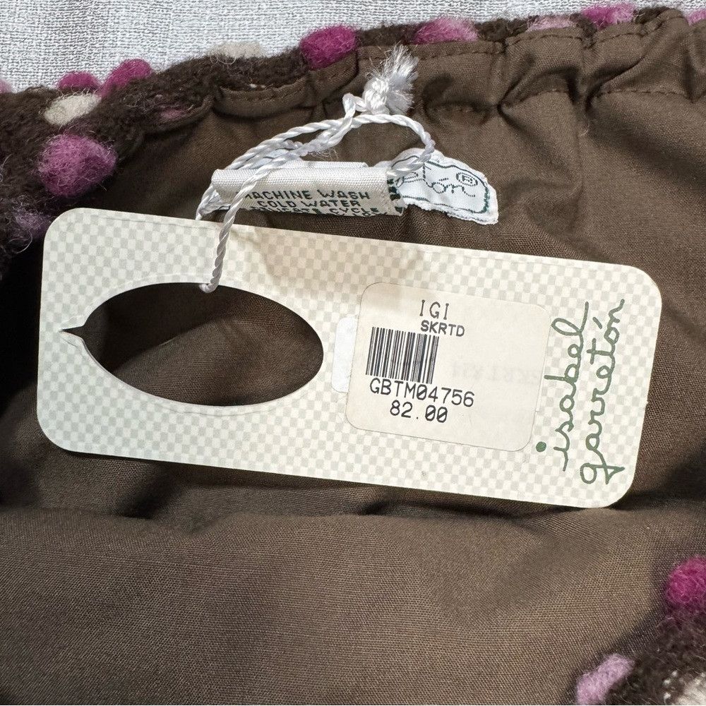 Other NWT New Isabel Garreton Wool Blend Textured Polka Dot Skirt Size 24" / US 00 / IT 34 - 6 Thumbnail