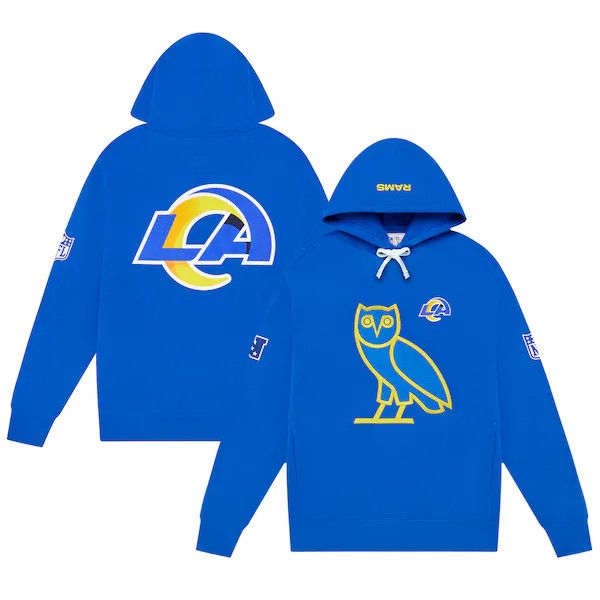 Drake *RARE* OVO x NFL Los Angeles Rams OG Owl Hoodie Size US XL / EU 56 / 4 - 1 Thumbnail