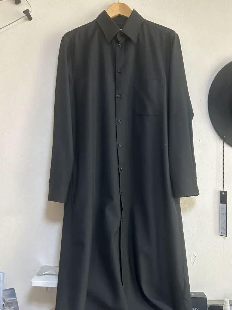 Yohji Yamamoto ground Y wool gabardine long dress shirts GV-B06-100 Size US L / EU 52-54 / 3 - 1 Thumbnail