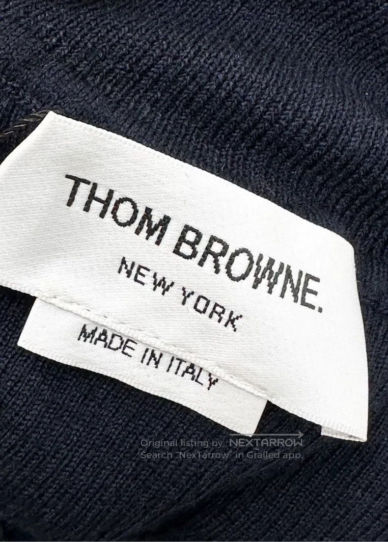 Thom Browne Thom Browne Navy Blue Long Sleeve Knit Sweater Size S / US 4 / IT 40 - 5 Thumbnail