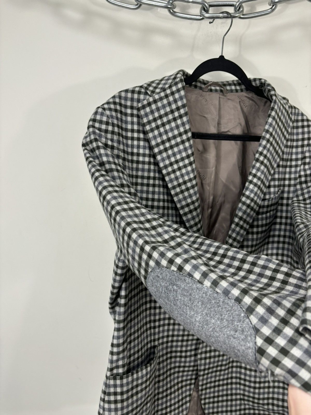 Boggi Boggi Milano Checkered 2-Buttons Wool Silk Blazer Jacket Size 40R - 10 Thumbnail