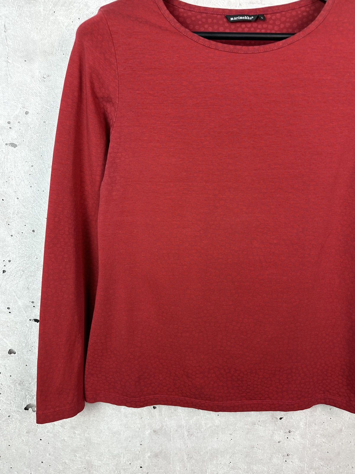 Marimekko Marimekko Red Polka Dot Long Sleeve Women’s Cotton Jumper Size L / US 10 / IT 46 - 4 Thumbnail