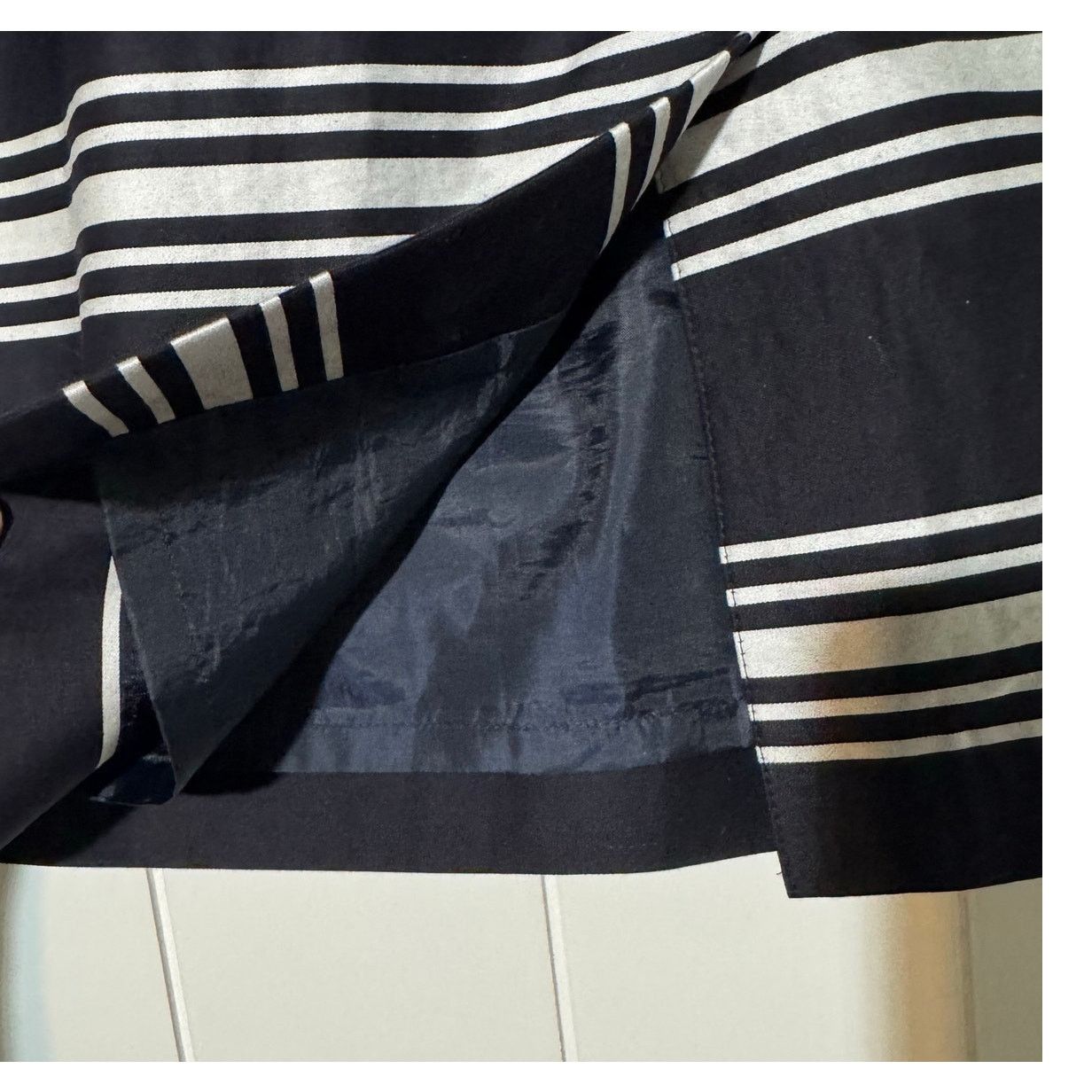 Other Talbots Striped Pencil Skirt Lined Black White 12 Size 34" / US 12 / IT 48 - 3 Thumbnail