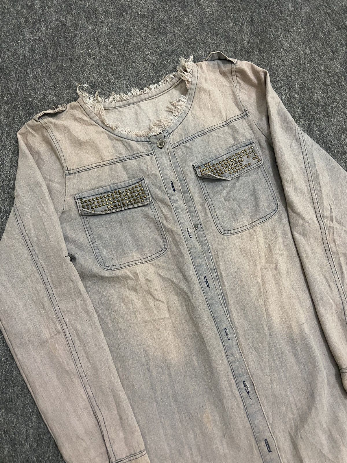 If Six Was Nine × Japanese Brand × Le Grande Bleu (L.G.B.) Vintage denim shirt women if six was nine style Size S / US 4 / IT 40 - 2 Thumbnail