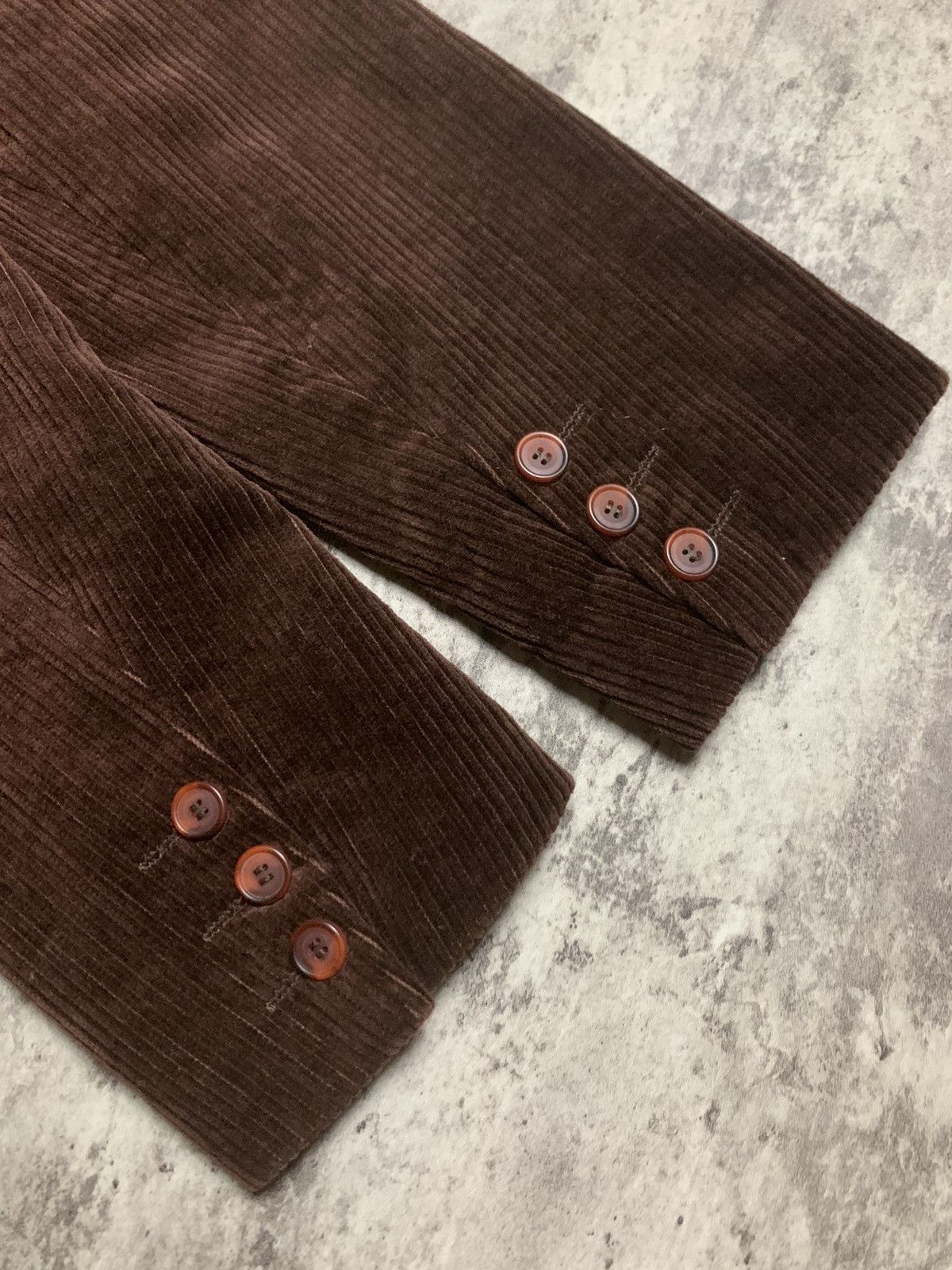 Yves Saint Laurent VINTAGE 90s YVES SAINT LAURENT PARIS BROWN CORDUROY BLAZER Size M / US 6-8 / IT 42-44 - 6 Thumbnail