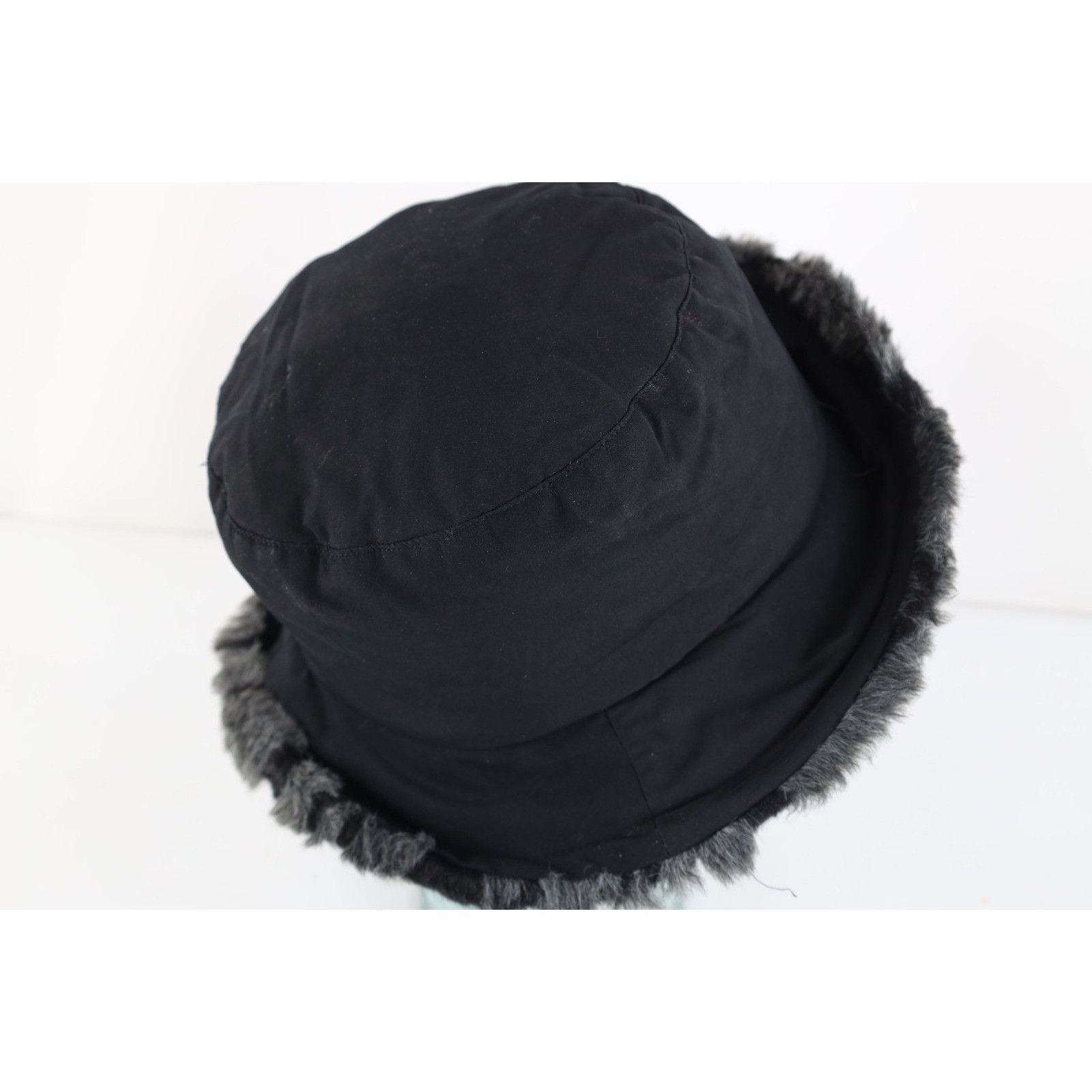 Vintage Vintage 90s Y2K Streetwear Babydoll Faux Fur Trim Bucket Hat Size ONE SIZE - 5 Thumbnail