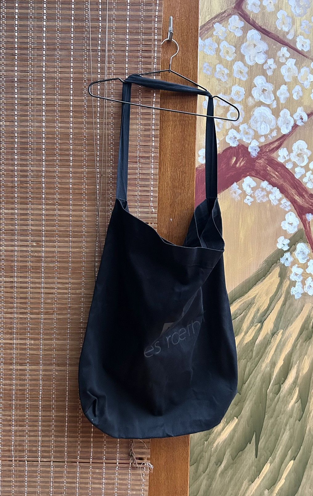 hannes roether HANNES ROETHER Black Cotton Large Tote Bag Size ONE SIZE - 3 Thumbnail