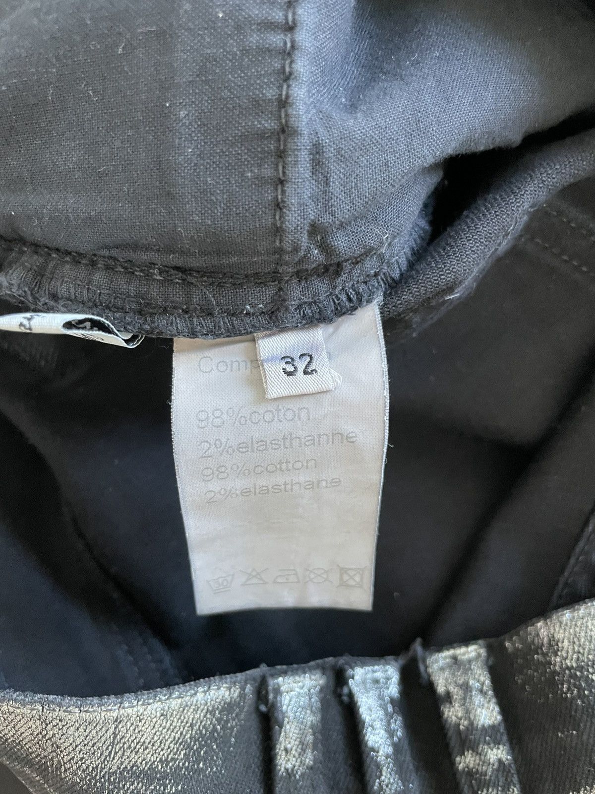 Sold)Balmain decarnin ss11 silver waxed coating jeans