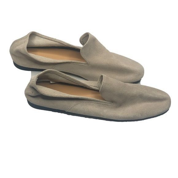 Zara Zara Trafaluc Natural Beige Suede Leather Slip-On Loafers Size US 7 / IT 37 - 4 Thumbnail