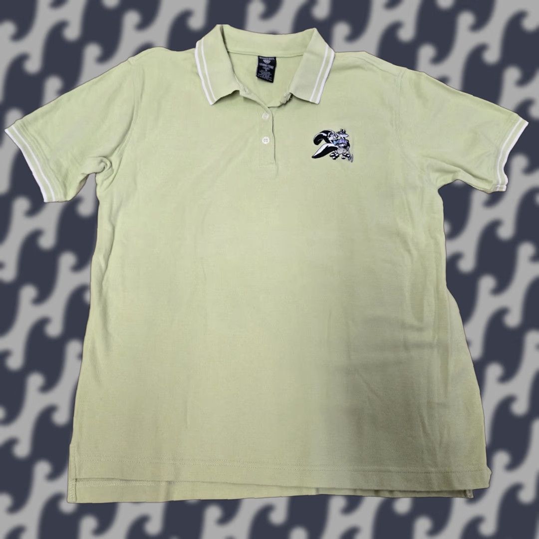 Vintage Warner Bros Studio Store Polo Shirt Womens Pepe Le Pew Embroidered Cartoon Green Medium Size M / US 6-8 / IT 42-44 - 1 Thumbnail